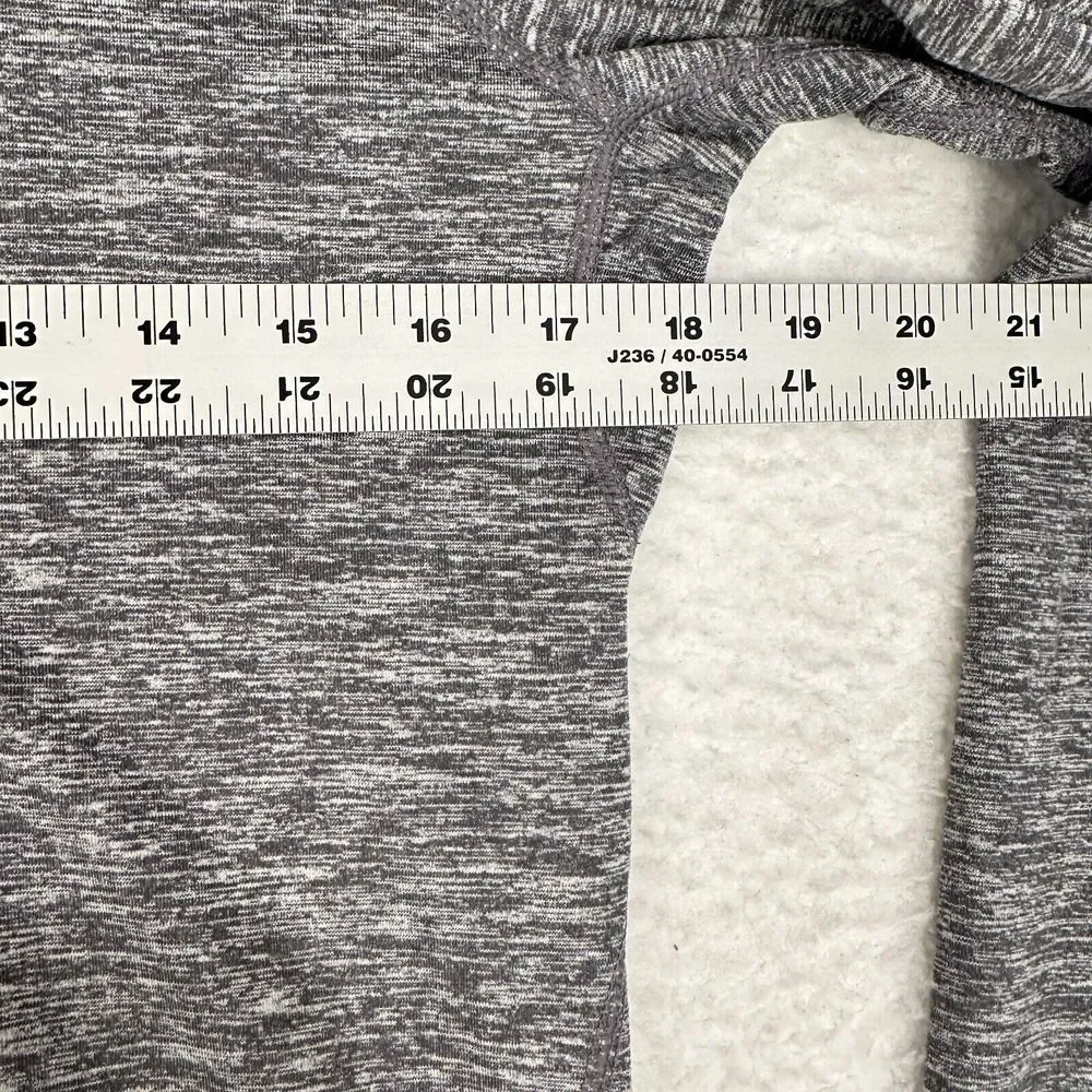 Nike Dri-Fit 1/4 Zip Running Shirt Womens Small Heather Gray Stretch Long Sleeve